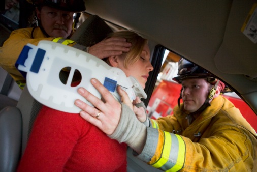 Woman being rescue by fireman — Attorney in Cherry Hill, NJ